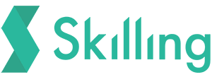 Skilling green logo with white background